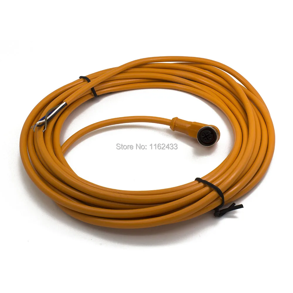 Флюоресцентная головка для датчика приближения M12 5 м ПВХ флюоресцентная с 4