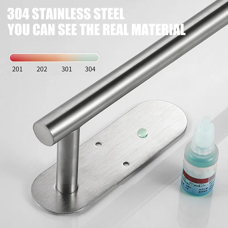 

30cm large Self Adhesive Wall Mounted Stainless Steel Toilet Paper Roll Holder Racks Holder Kitchen Roll Tissue Stand Organizer