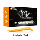 OKKEN 12 шт. в упаковке, для Hyundai Tucson 2005-2009 светодиодный внутренний светильник комплект белая карта купол дверь Подсветка регистрационного номера светильник s Canbus T10 светодиодный лампы