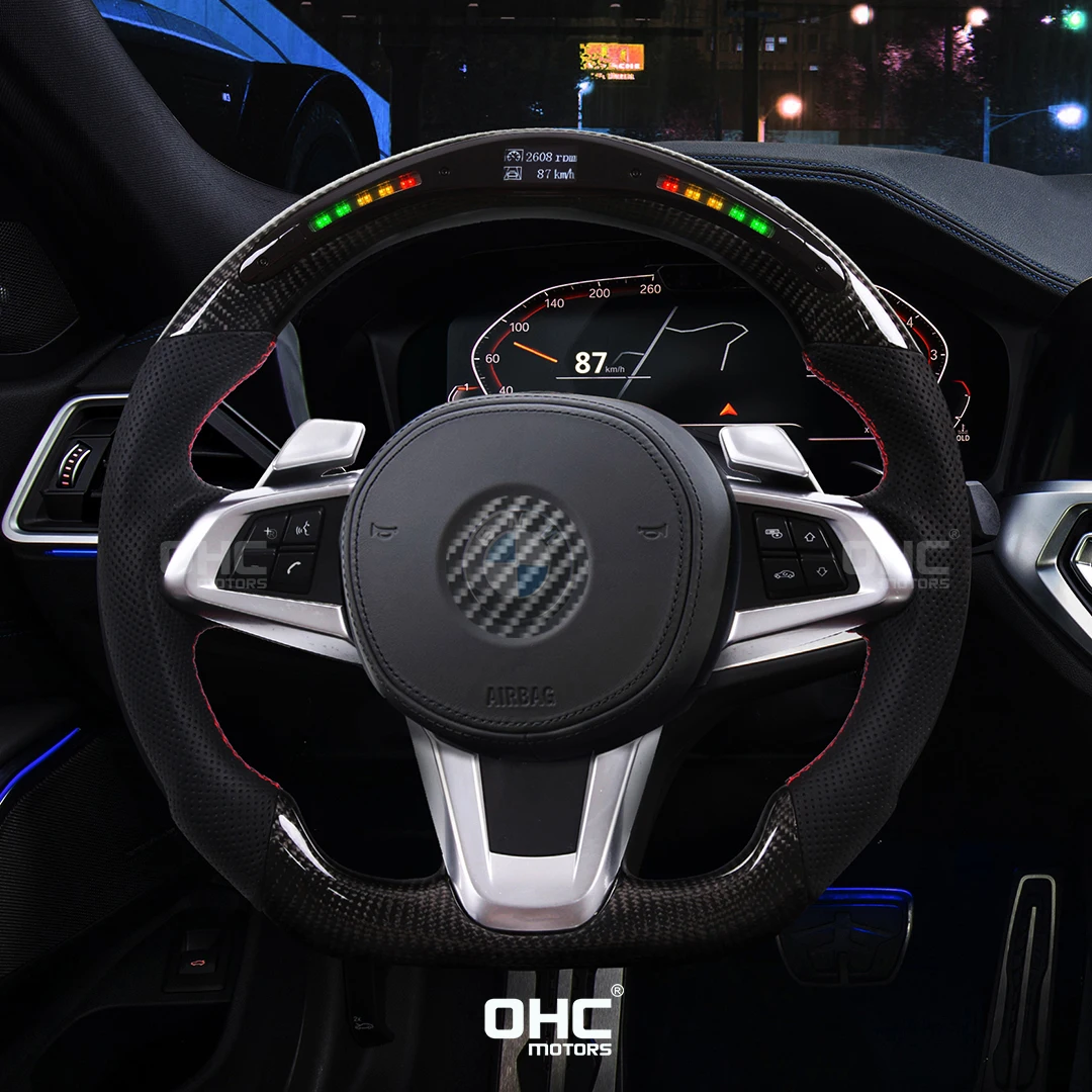 

100% Real Carbon Fiber LED Performance Steering Wheel compatible for BMW Z4