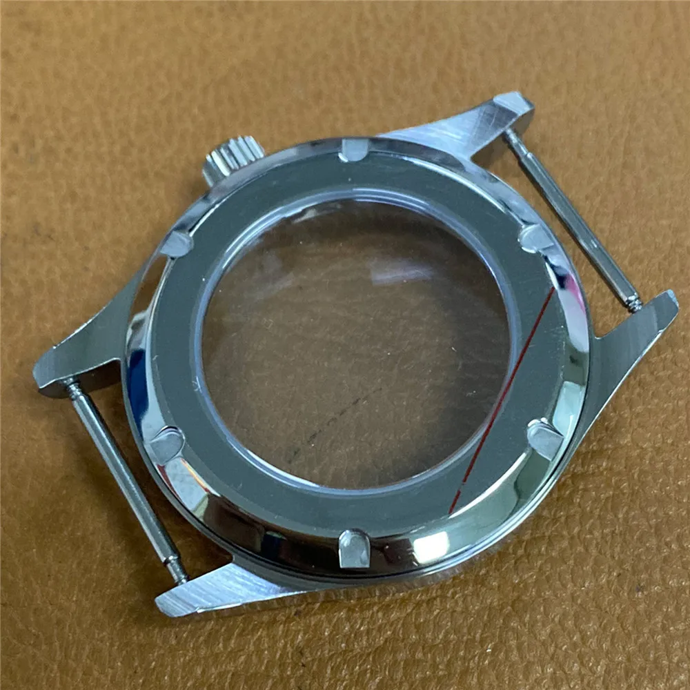 40mm 316L Stainless Steel Case Sapphire Glass Watch Case for NH35 NH36 Watch Movement Repair Part for 33.5mm Dial