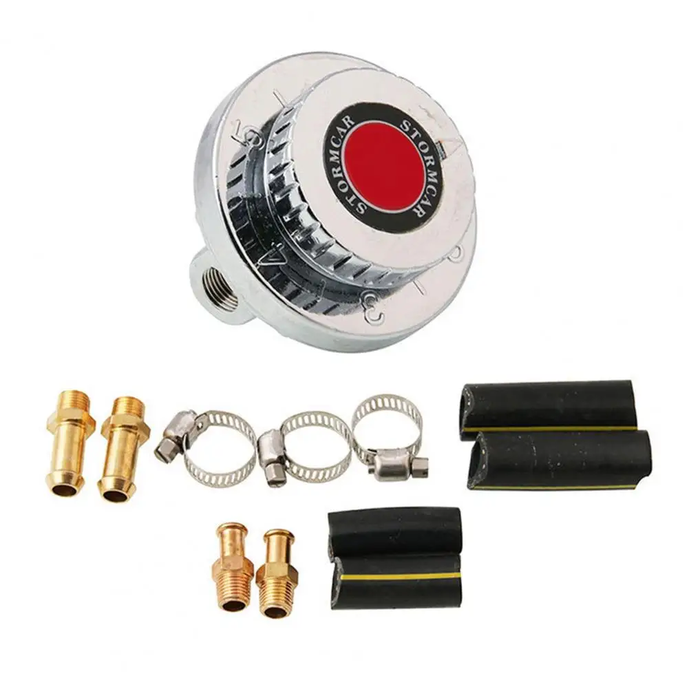 

Pressure Regulator Functional Good Performance Silver Bronze Fuel Pressure Regulator Kit for Carburetor Engine