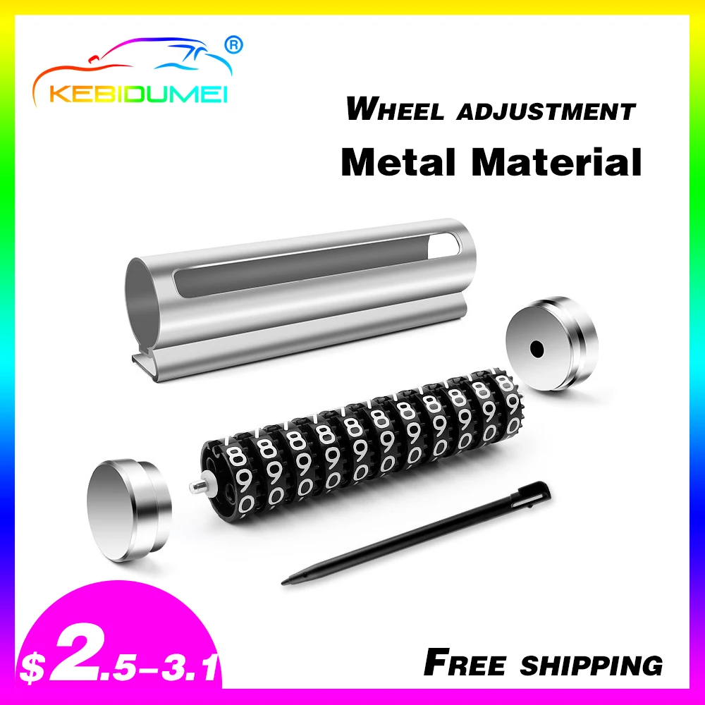 

Kebidumei Rotatable Car Temporary Parking Card Aluminum Alloy Phone Number Card Plate Telephone Number Car Park Car Styling