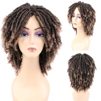 yihan synthetic hair knotless braided wigs dreadlock hair wig for black men women natural black synthetic dreadlocks wig