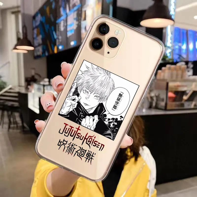 hot anime jujutsu kaisen yuji itadori satoru gojo phone case for 13 pro max 11 pro max 12 mini xs xr 6 6s 8 7 plus cover fundas free global shipping