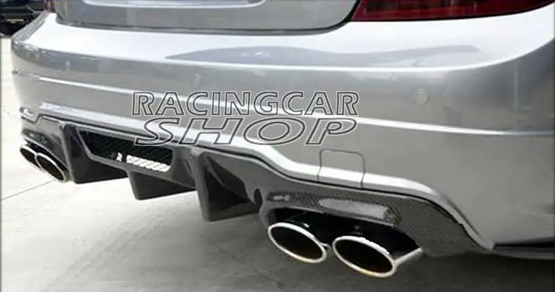 UNPAINTED V style sedan BLACK rear lip diffuser for BENZ W204 C63 coupe C250 C300 C350 AMG SPORT BUMPER 2012- M022F