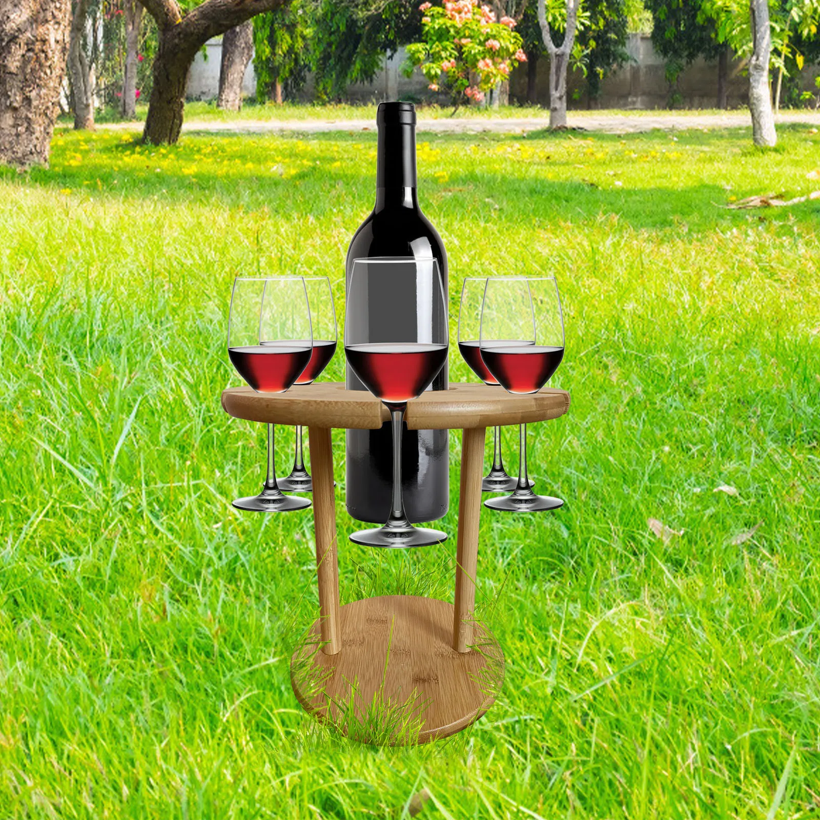 Новый открытый стол для винного переносной пикника вина Стекло стеллажи