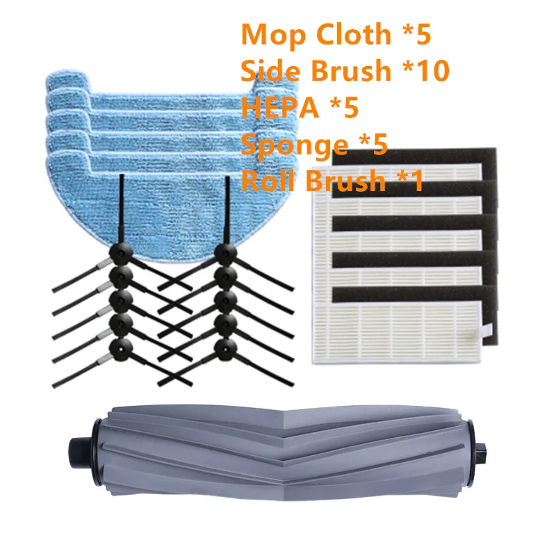 

Аксессуары для робота Gutrend Smart 300, основной рулон щетки, боковая щетка, фильтр НЕРА, тряпка для швабры, аксессуары для роботов