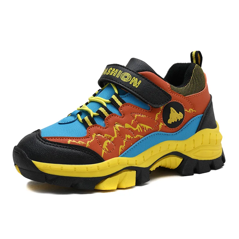 

Mudipanda Two Boys Winter Snow Boots cotton-padded Steel Teeth Wolf Claws Plus Thick Velvet Shoes