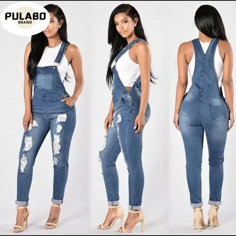 

Fashion Women Denim Jumpsuit Ladies Spring Fashion Loose Jeans Rompers Female Casual Plus Size Overall Playsuit With Pocket 9583