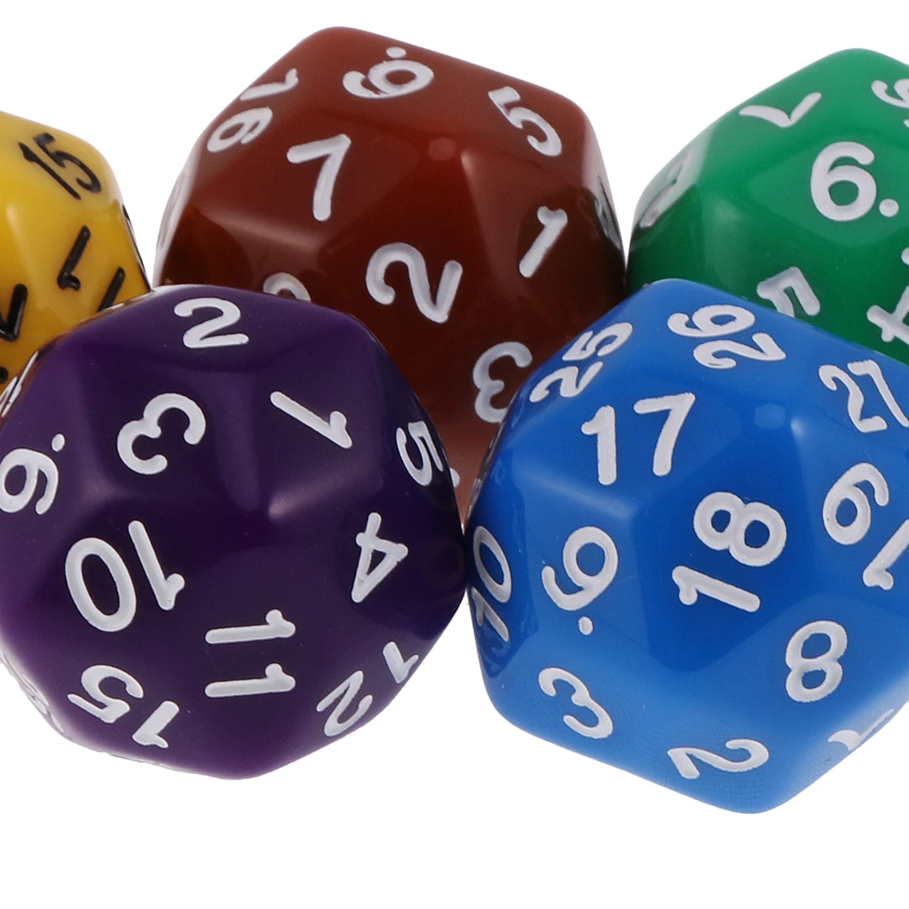 

Pack of 6pcs Multi Sided D24 or D30 Dice for D&D TRPG Party Board Game Toys