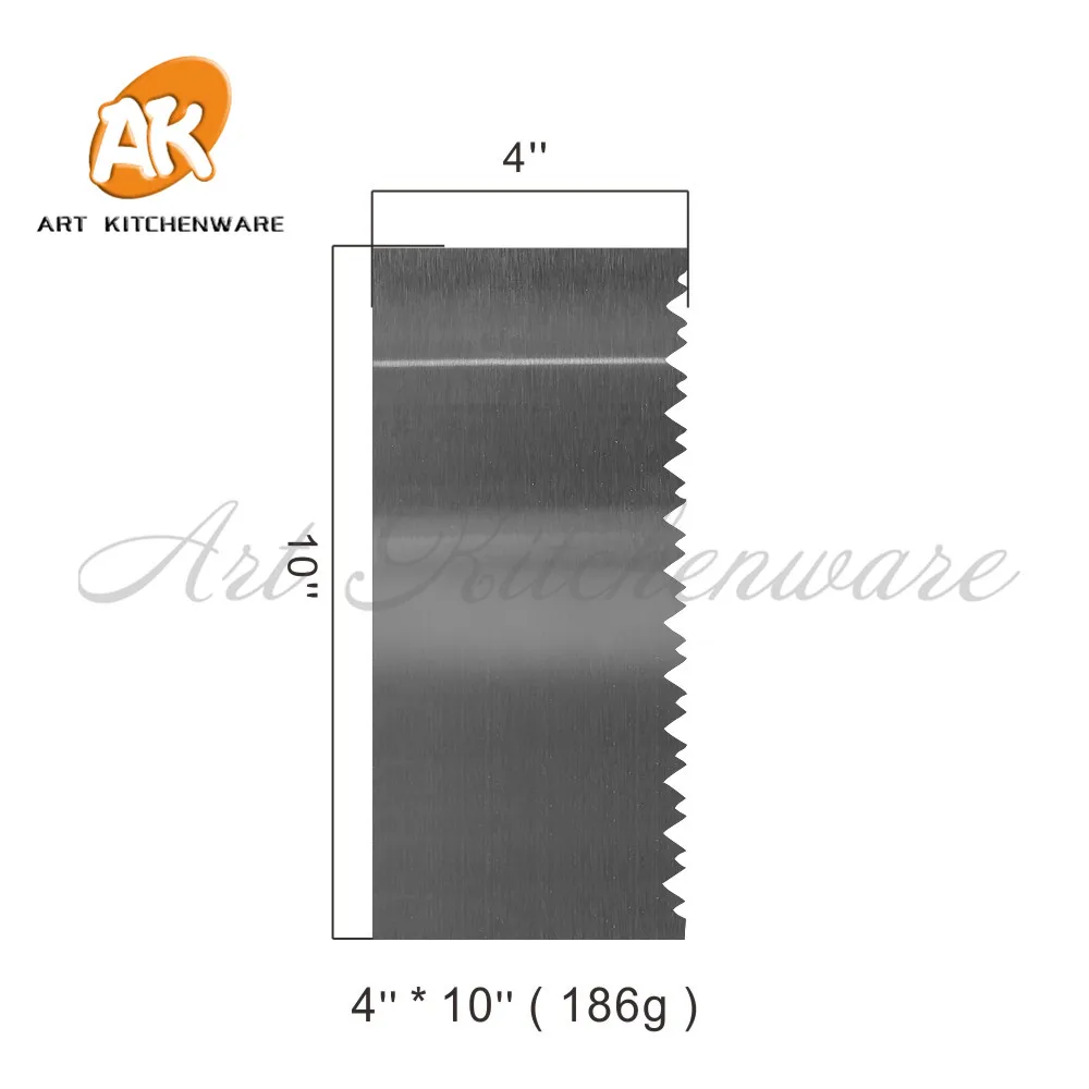 4*10 дюймов опилки торт расческа из нержавеющей стали скребок для торта