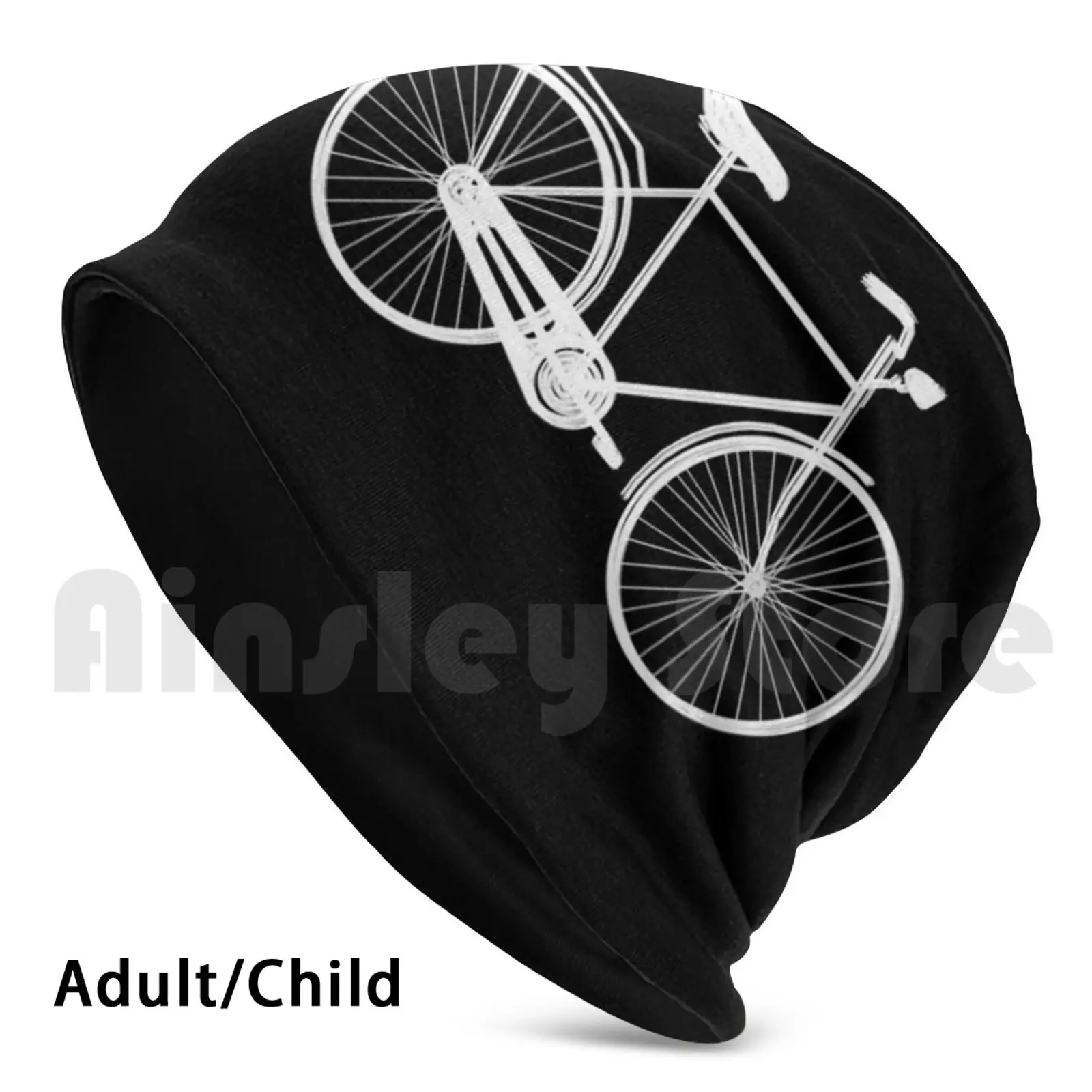 

Bicycle Illustration Beanies Knit Hat Bicycle Cyclist Bike