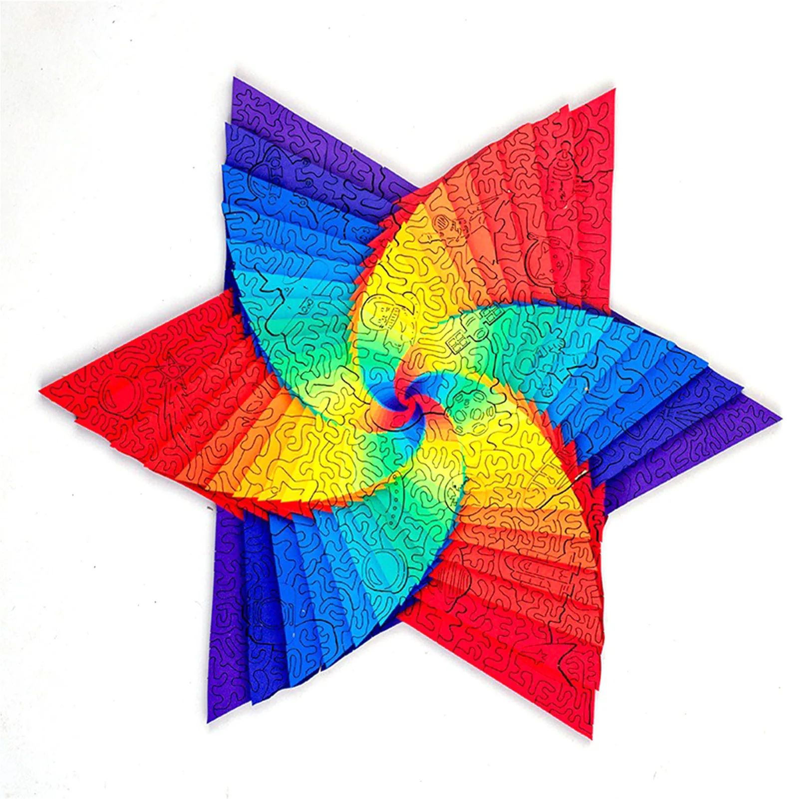

DIY Jigsaw Puzzle Rainbow Butterfly Animal Shaped Wooden Puzzles Gift for Adults Children Educational Play Puzzle Toys Gifts