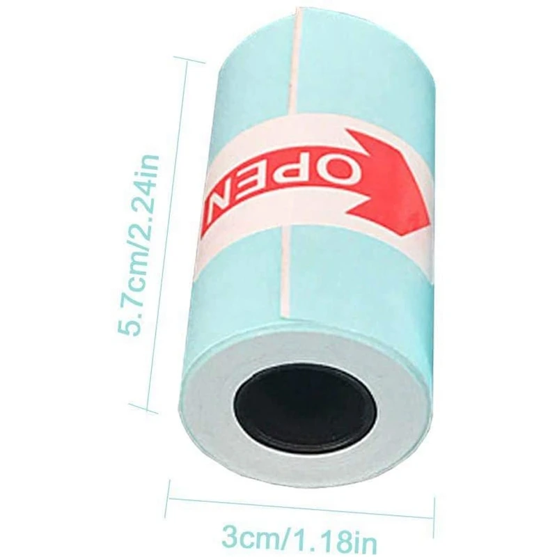 

12 Rolls Sticker Thermal Paper 57mm x 30mm Self-Adhesive Thermal Printer for PAPERANG Printer Cash Register POS Receipt #R40