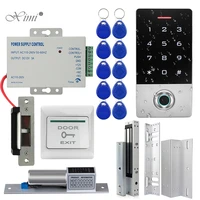 fingerprint door access control system kit outdoor rfid keypad electric magnetic strike lock switch 125khz ip68 waterproof