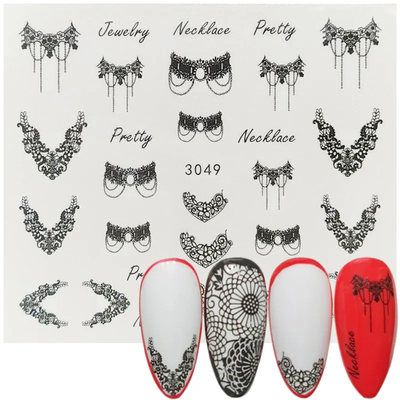 2022 новый дизайн полная оберточная наклейка для ногтей слайдер цветочное красное