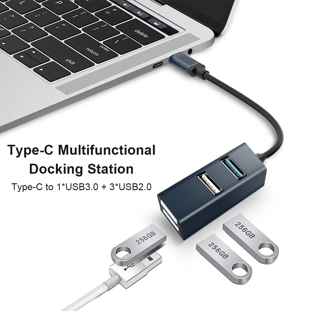 

Высокоскоростной USB-разветвитель с 4 портами типа C и OTG