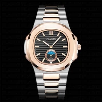 pladen watch men top luxury brand black dial quartz timepiece man stainless steel auto date relogio masculino waterproof clock