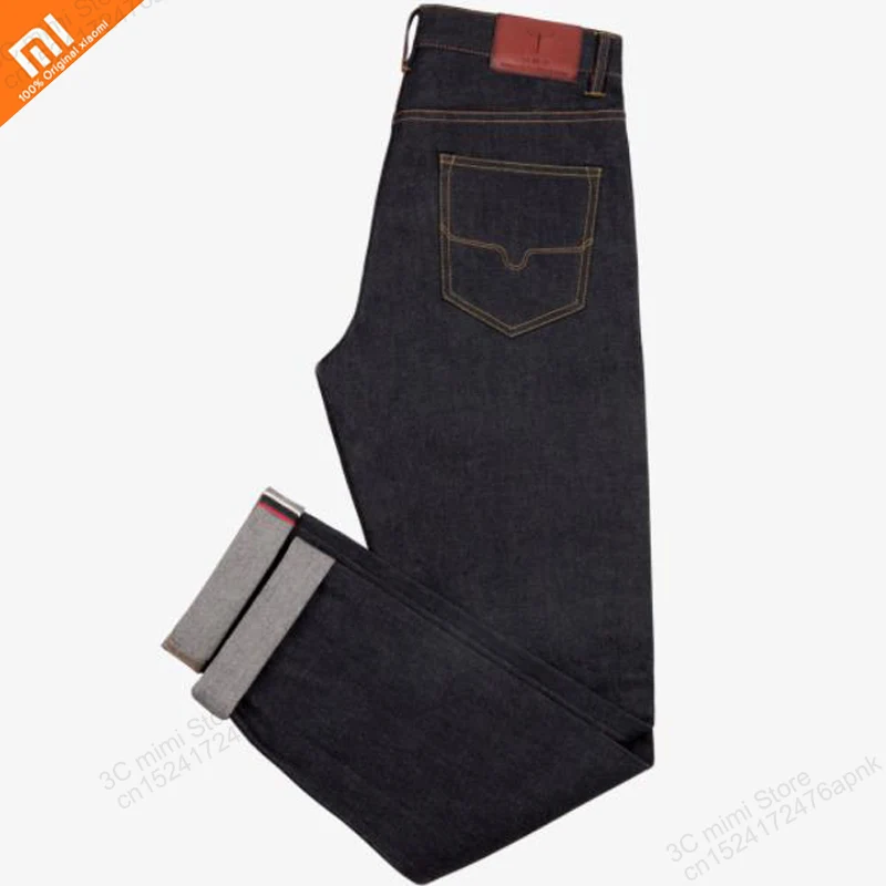 Xiaomi mijia DMN классические джинсы обновленная версия эластичные комфортные дышащие мужские деловые повседневные однотонные джинсы