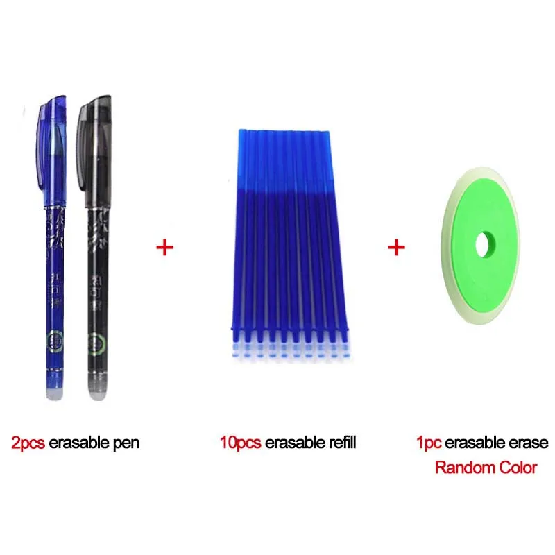 Набор стираемых ручек 0 5 мм синего и черного цвета гелевые ручки для письма