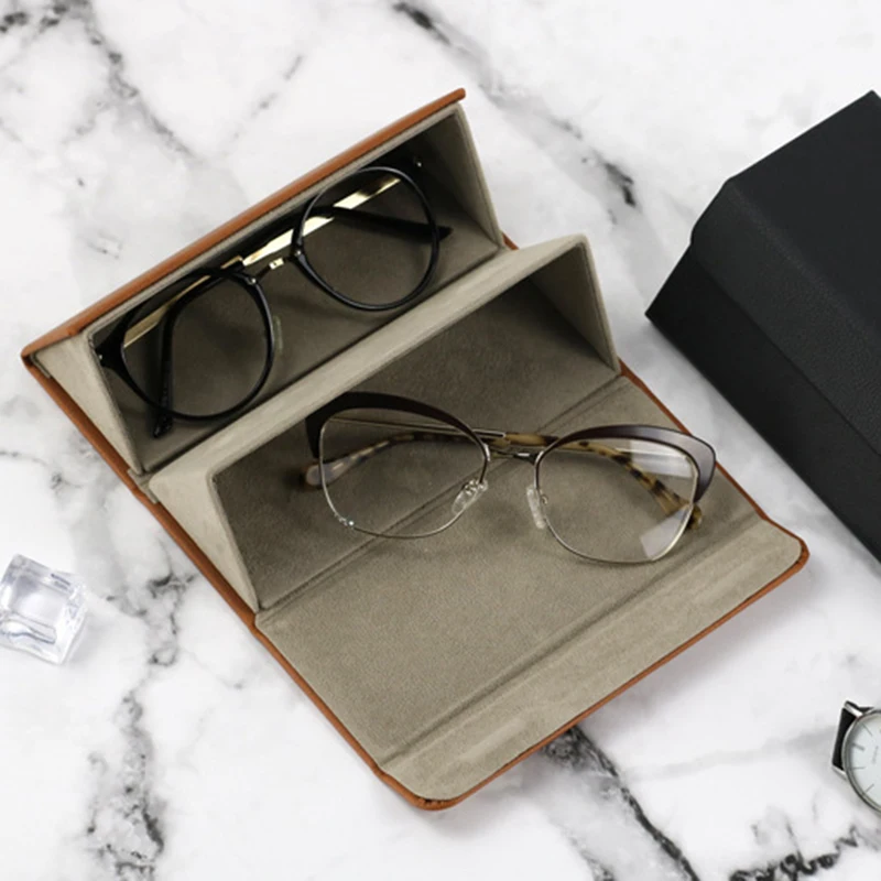 

2/3/4/5/6 Multi-slot Portable PU Leather Glasses Organizer New Fashion Eyeglasses Holder Sunglasses Storage Box Travel Holder