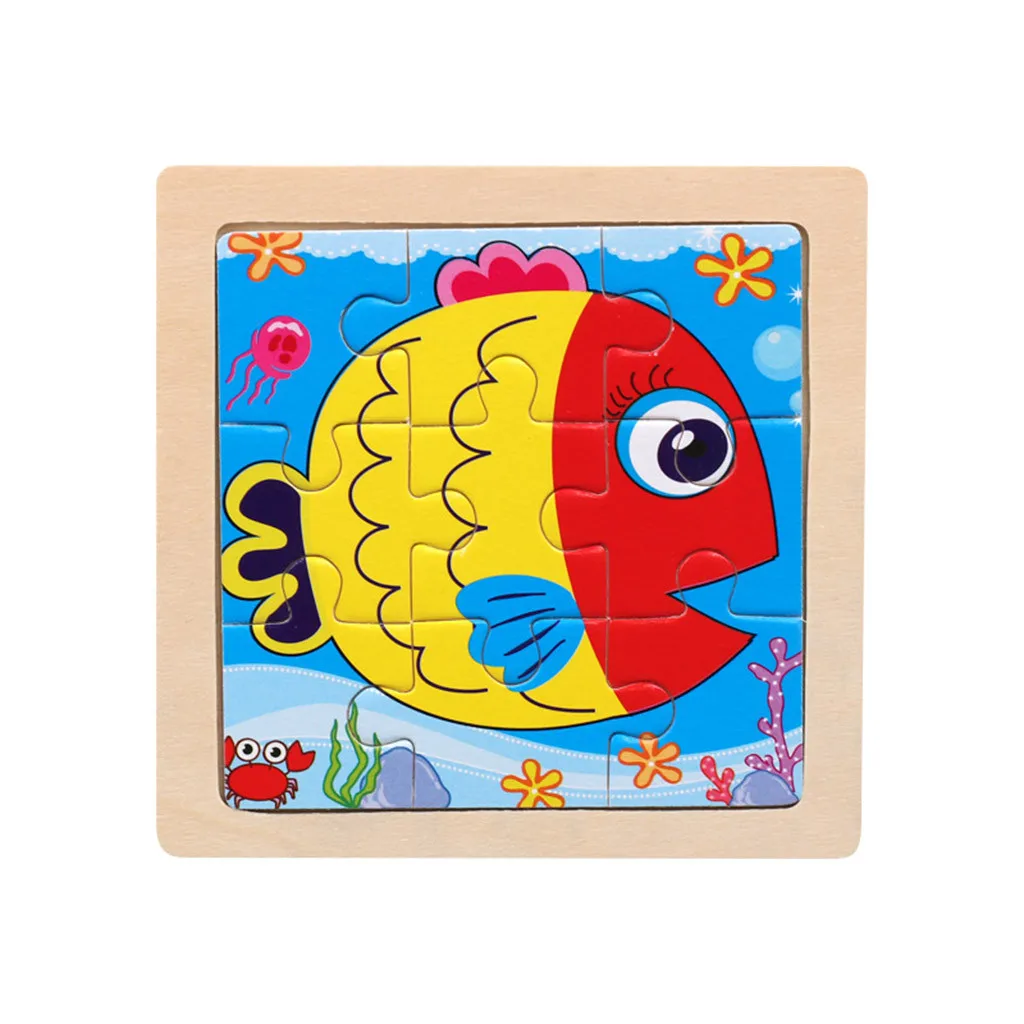 Деревянные Детские пазлы 16 штук для обучения и игрушки детей детские деревянные