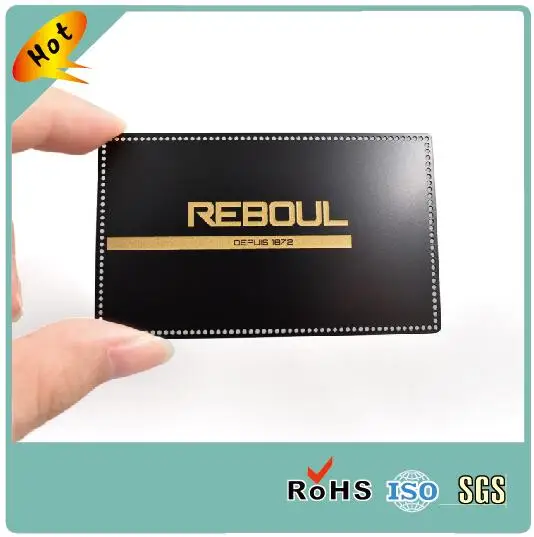 High Quality Luxury Custom Shape Cut out Stainless Steel Black Metal Business Card
