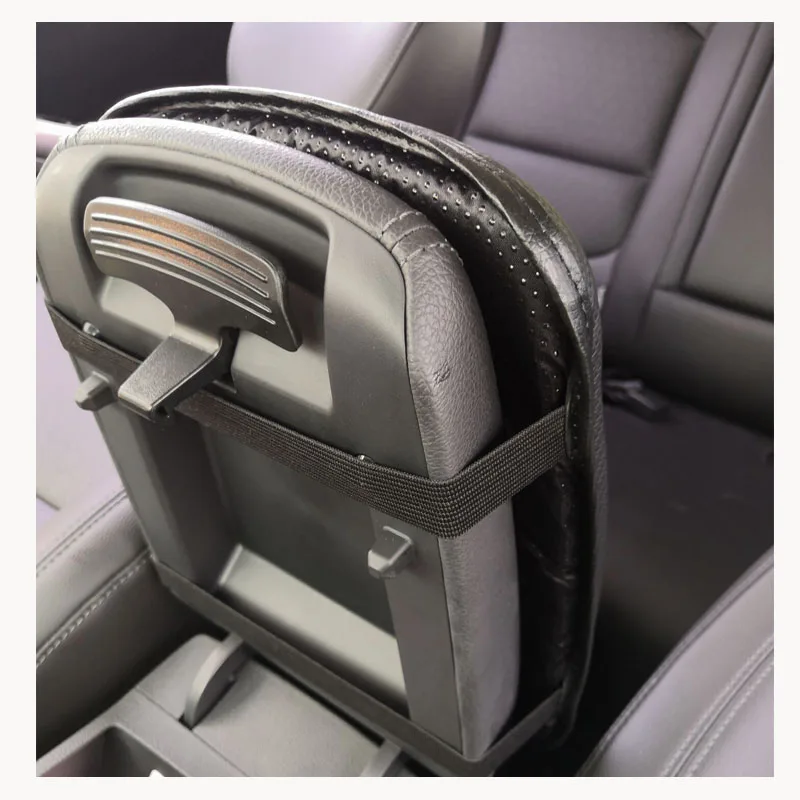 

Carbon Fiber Texture Pu Leather Car Armrest Pad Auto Seat Armrests Box Pads For Hyundai Ioniq