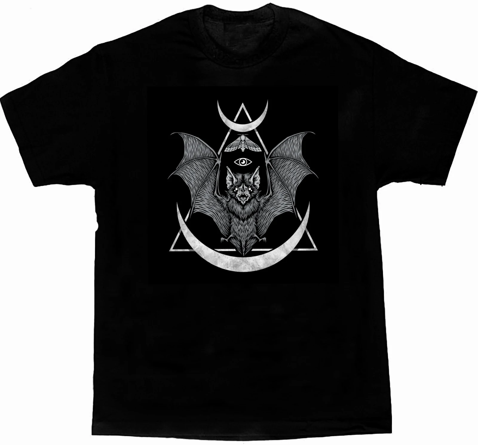 

Funny Design Occult Bat Witchcraft Symbols Mens T-Shirt. Summer Cotton Short Sleeve O-Neck Unisex T Shirt New S-3XL