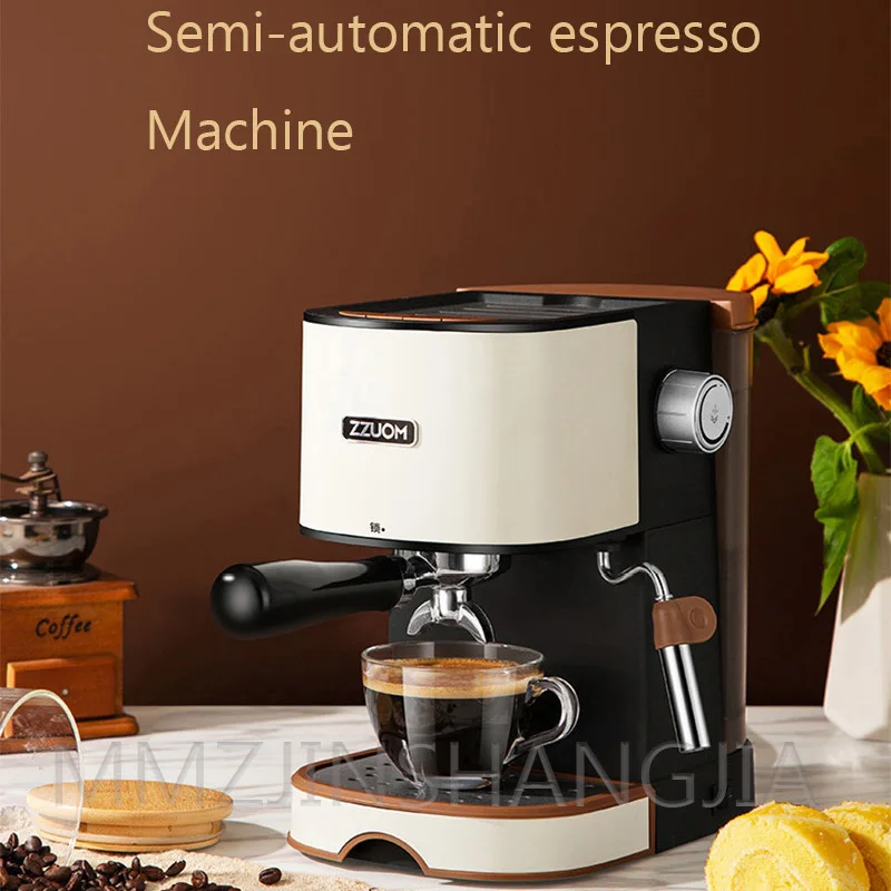 Полуавтоматическая кофемашина из нержавеющей стали Бытовая кофеварка с паровым