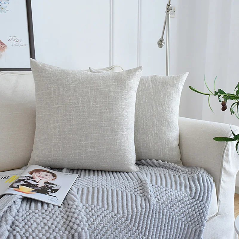 Наволочки из хлопка и льна декоративные подушки для дивана без сердечника 50*50