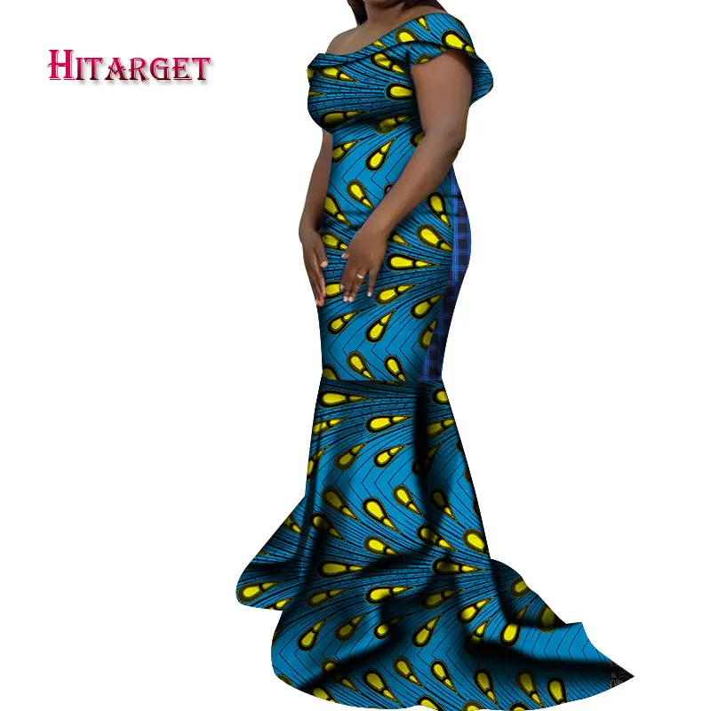 2020 New Fashion Afriac Dresses for Women Dashiki Print Floor-length Dress Traditional African Clothing Party Long Dress WY7166