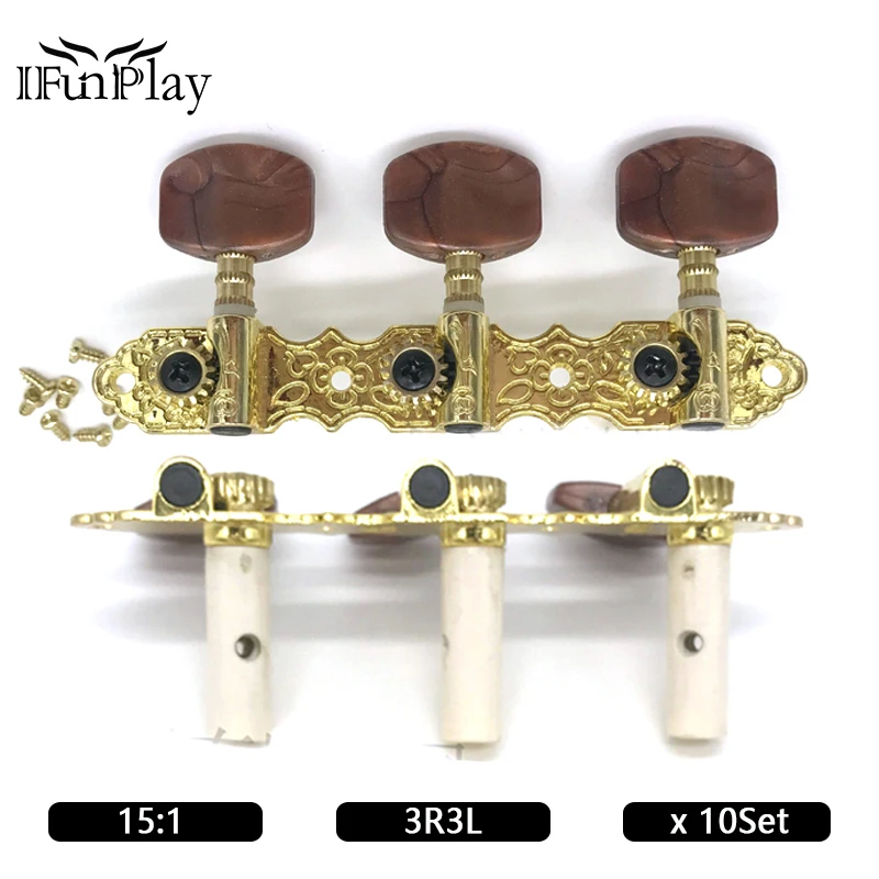 Металлические Классические тюнеры для гитары 10 комплектов колышки струн и