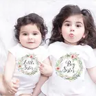 Комбинезон и футболка для маленьких девочек, летняя семейная одежда
