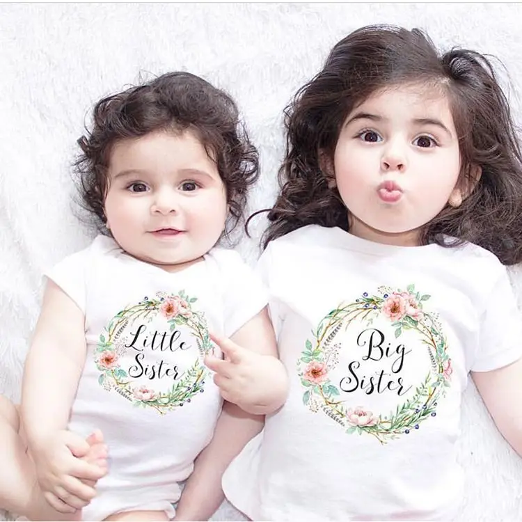 Ropa a juego familiar de verano para beb&eacute;s, ni&ntilde;os y ni&ntilde;as, mono a juego para hermana peque&ntilde;a, y camiseta pelele, trajes familiares, env&iacute;o directo-0