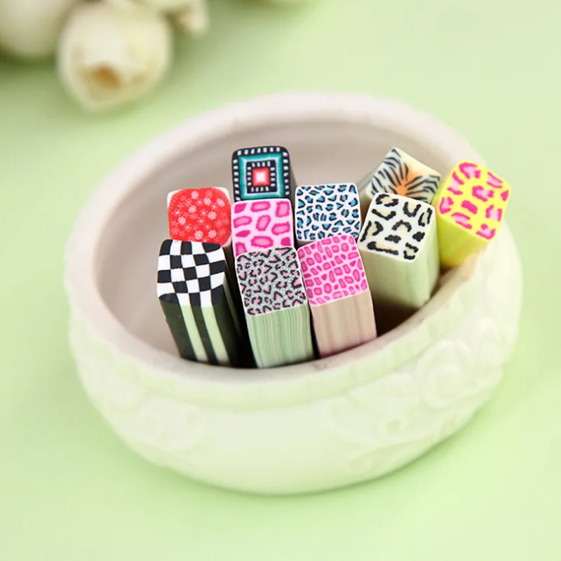 10 шт. декоративные палочки для ногтевого дизайна с красочным леопардовым принтом