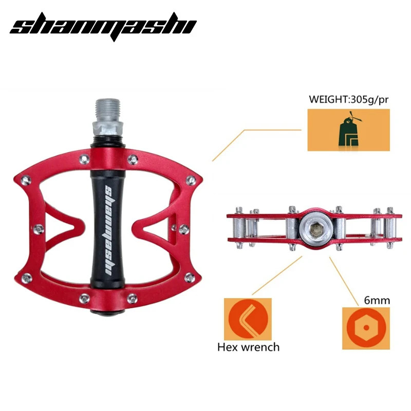 Велосипедные педали SMS нескользящая широкая прочная педаль из алюминиевого