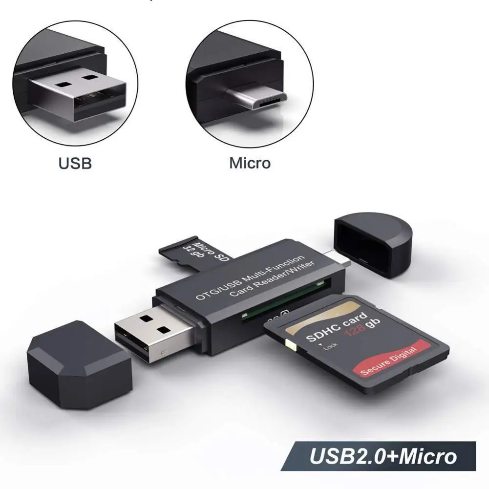 

Устройство для чтения SD-карт, USB 2,0, Micro USB, OTG