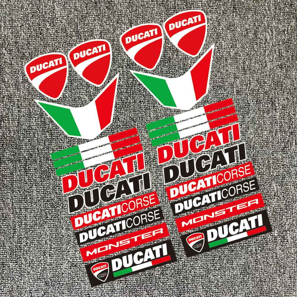 Светоотражающие наклейки на шлем Мотокросс с итальянским флагом для Ducati логотип