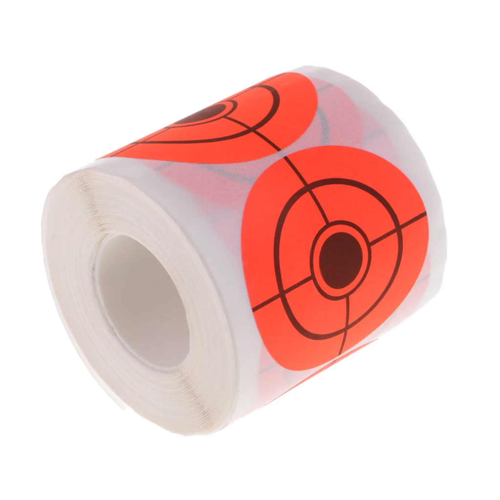 

Prettyia 250pcs Target High Visibility Orange Adhesive Targets 2"