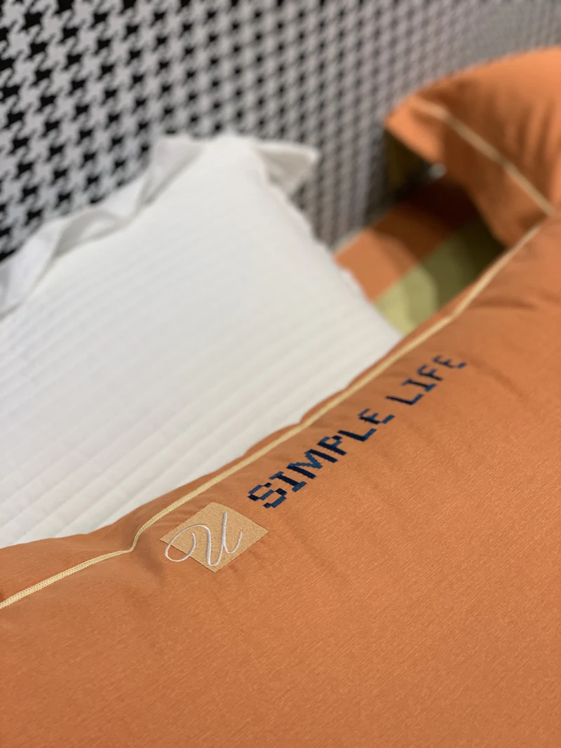 

Art Minimalist Series Double Embroidery 100%Egyptian Cotton Bedding Set Duvet Cover Pillowcase Flat Fitted Bed Linen Sheet Cover