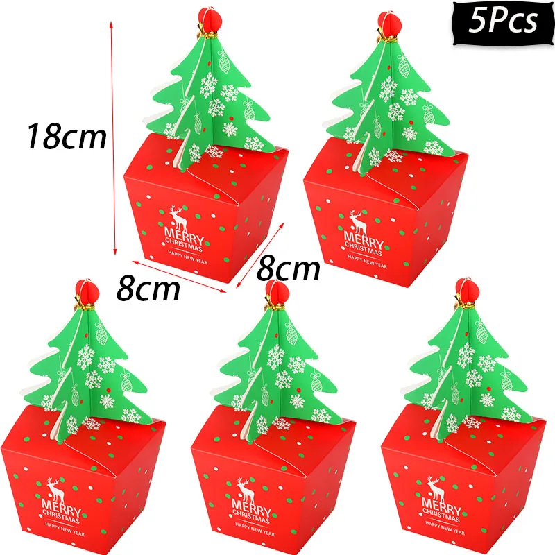 5pcs candy box A Рождественские украшения для дома, украшения, гирлянда, год, Ноэль, очки, Рождество, дверь, Декор, подвесная ткань, рождественские подарки - Цвет: 5pcs candy box A