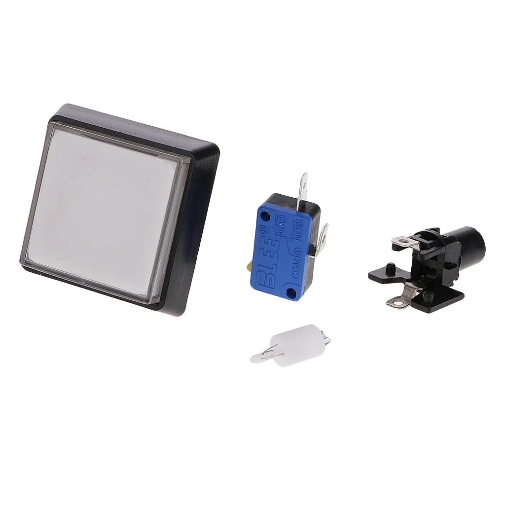 Rectangle Arcade Machine Game Button with led lamp illuminated | Спорт и развлечения