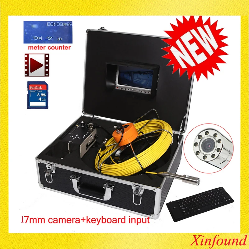 17 мм счетчик видеорегистратор труба канализационная камера инспекции дренажных