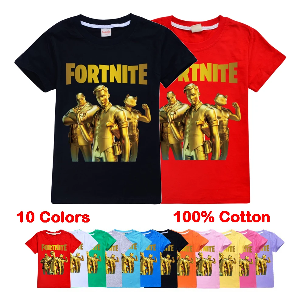 

New Fortnite Game Kids Boys T-shirt Girls T Shirt Summer 100% Cotton Kid Tees Tops Cartoon Clothes Funny Girls Children Tshirts