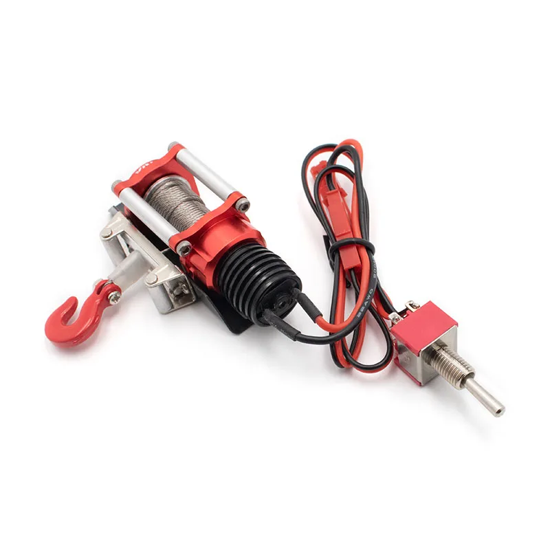 Rc автомобиль Высокое качество алюминиевая электрическая лебедка + буксировочный
