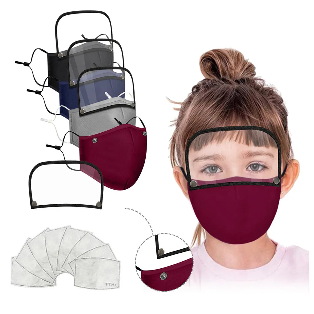 1 шт. + 2 детская маска с прозрачным окном видимое выражение для глухих и