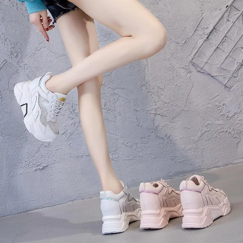 

Women Sneakers Platform Summer Shoes White Women's Breathable Soft Comfortable Chunky Shoes