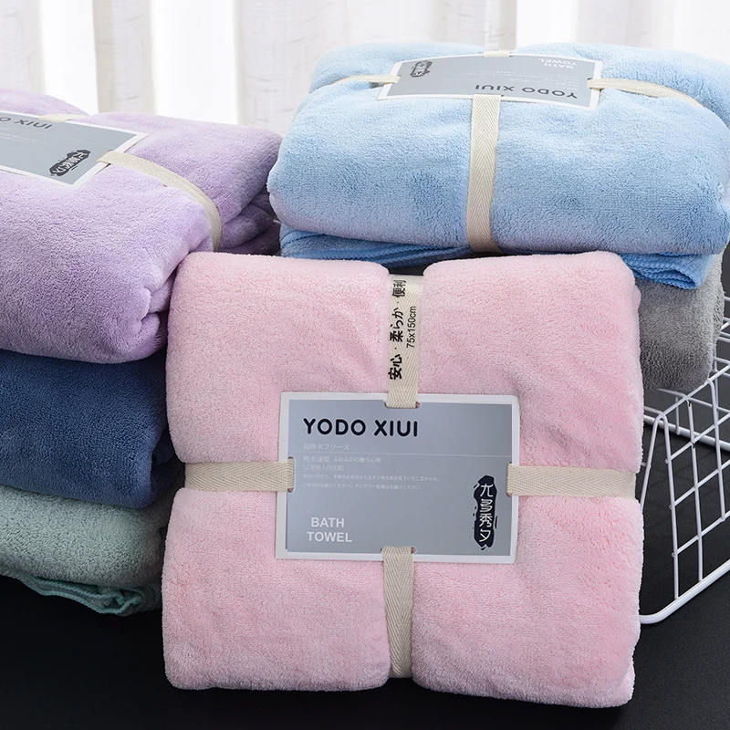 Бытовые хлопковые банные полотенца впитывающее полотенце для волос мягкие